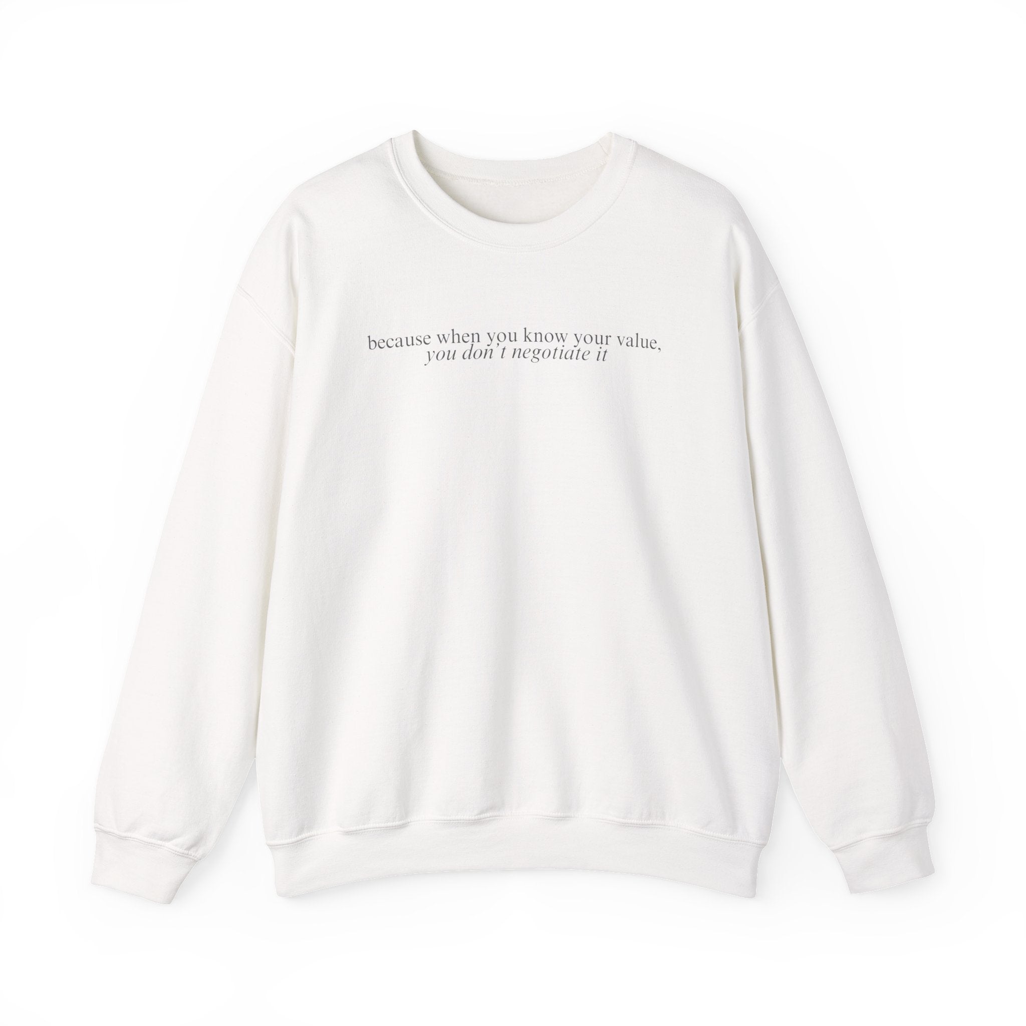 Inspirational Unisex Crewneck Sweatshirt - Embrace Your Value